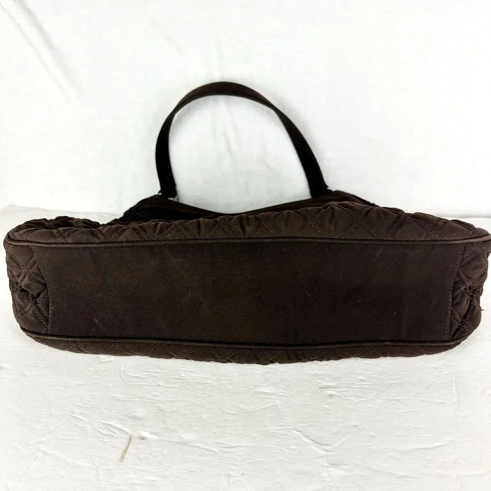 Vera Bradley Quilted Hobo Shoulder Bag Espresso Brown